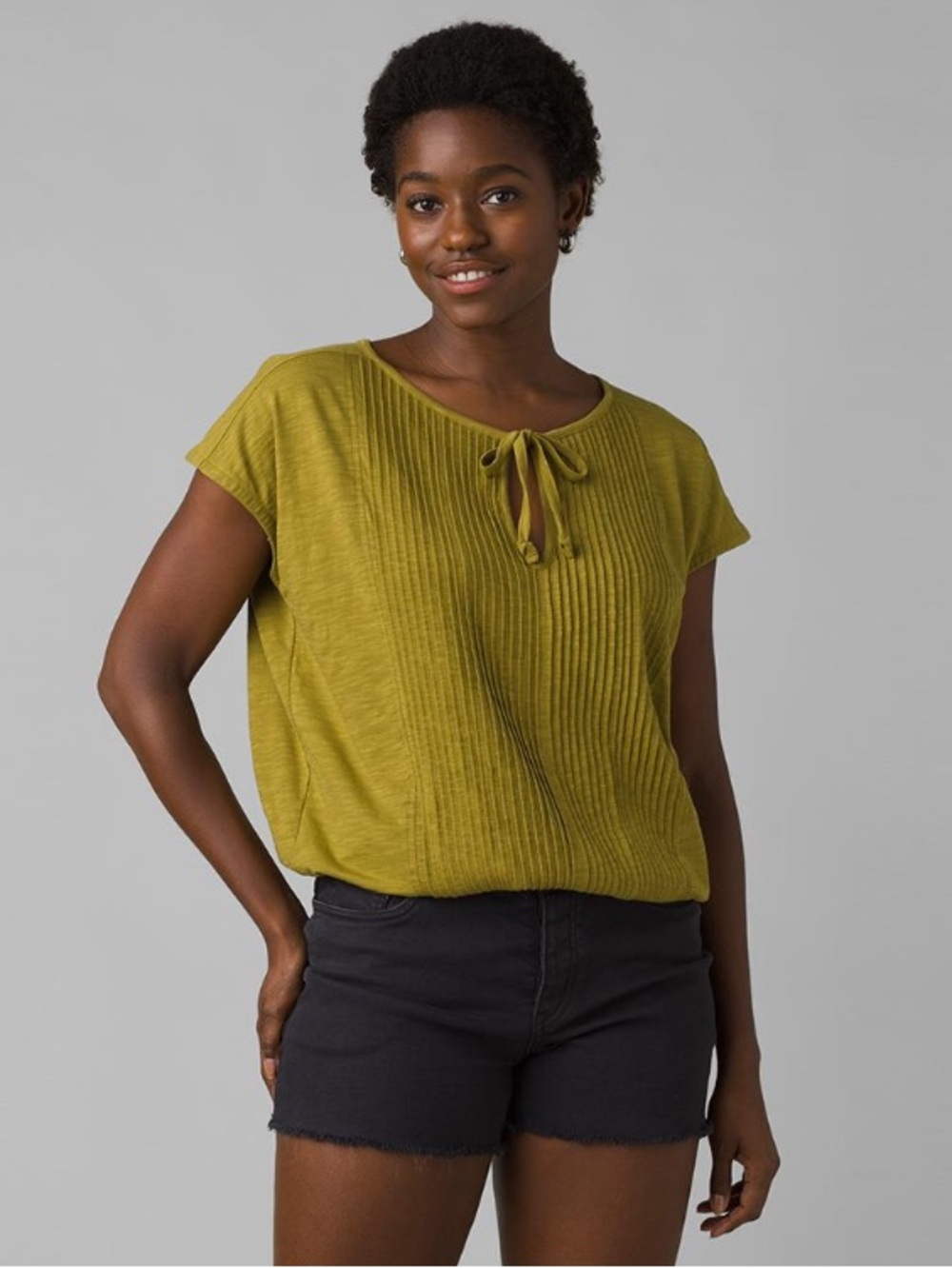 Prana Ocupas Popover Top for Women in Olive Green